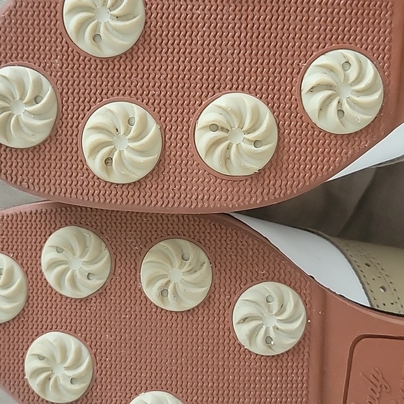 Lady Fairway White/tan Leather Women's Golf Shoes.  8 M Lace up - Picture 5 of 10